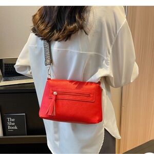 14. Red - Square Crossbody with Guitar Strap